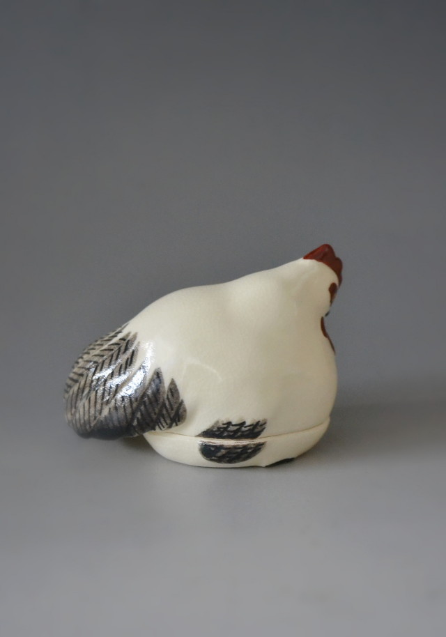 T805 香合 『干支香合』『丹山窯 小峠葛芳 造』 共箱 茶道具 T805