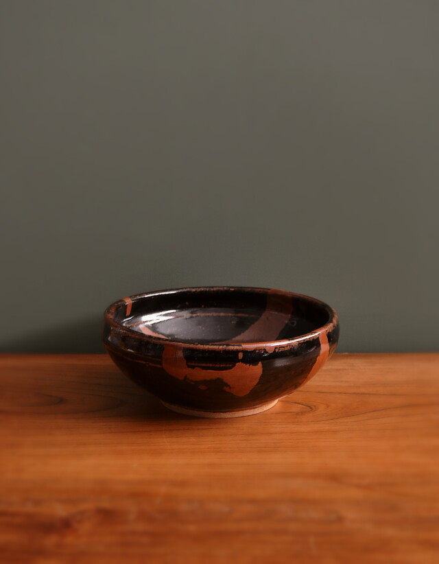 浜田庄司 黒釉錆流描大鉢 浜田庄司 黒釉錆流描大鉢 黒釉錆流描大鉢