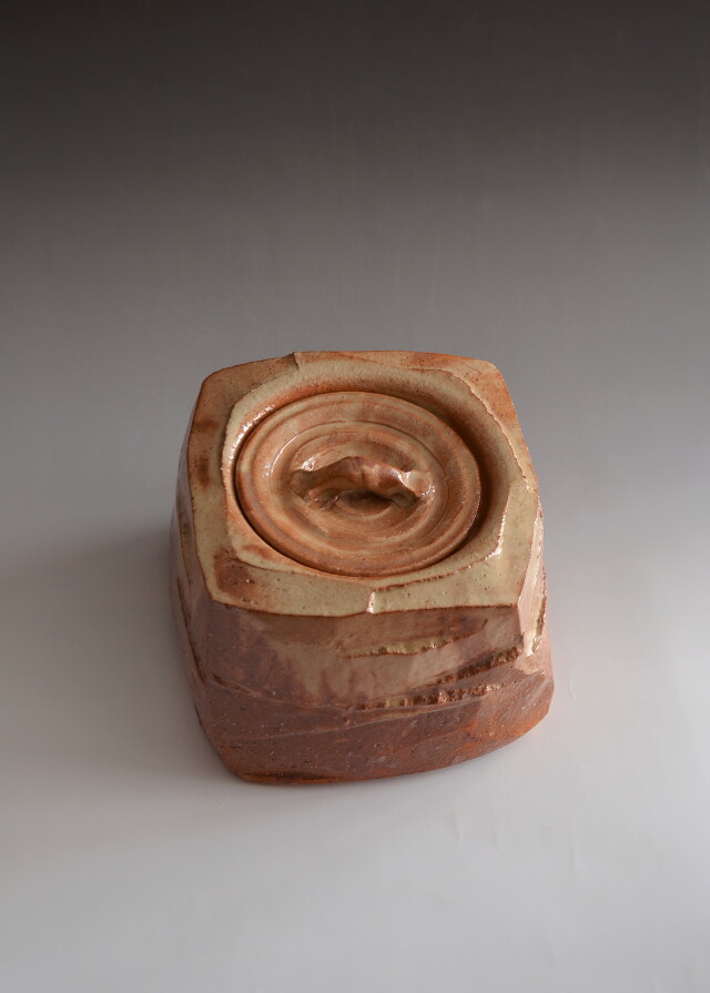 萩焼水指 宇田川聖谷作 茶道具 Antique Sam's Collection