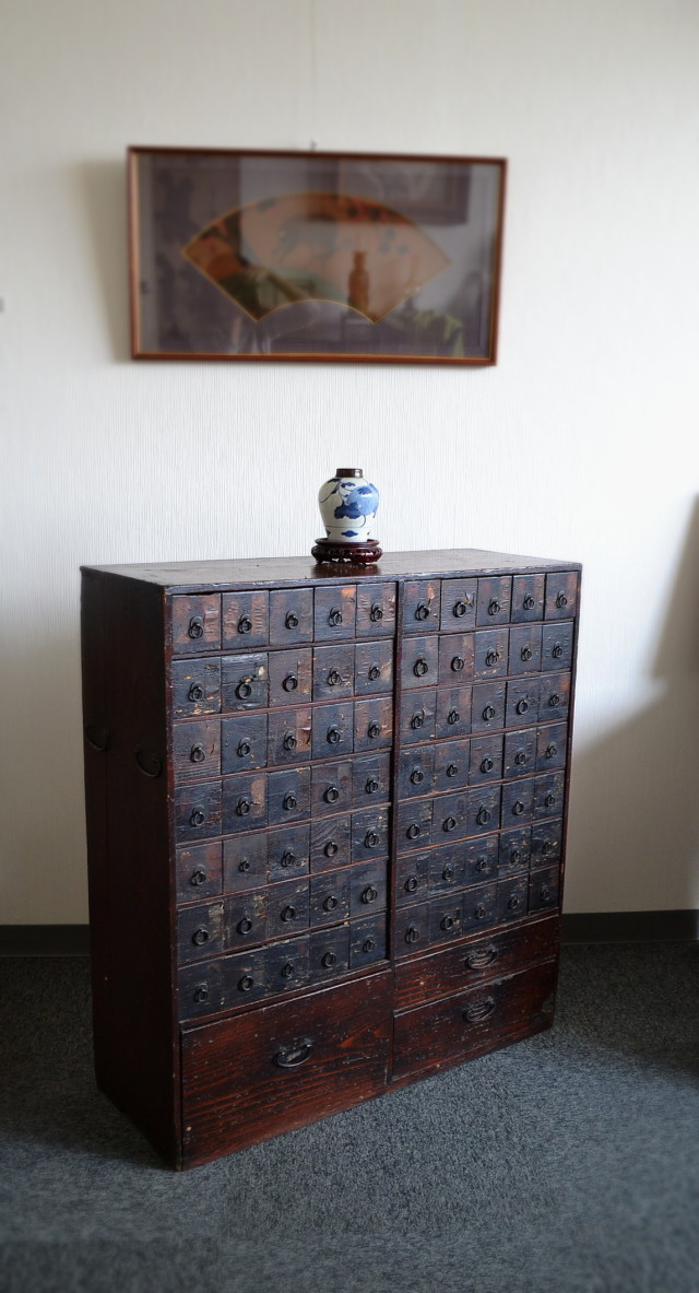 薬箪家具 古道具 民藝 侘寂 骨董 富山薬箪笥 古美術Antique Sam's