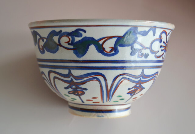 Antique Sam's Collection色絵安南茶碗 松古窯 佐久間勝山作