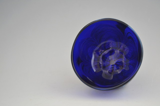 岩田久利作 ガラス盃 ガラス酒器 瑠璃金彩ガラス 酒盃Antique Sam's