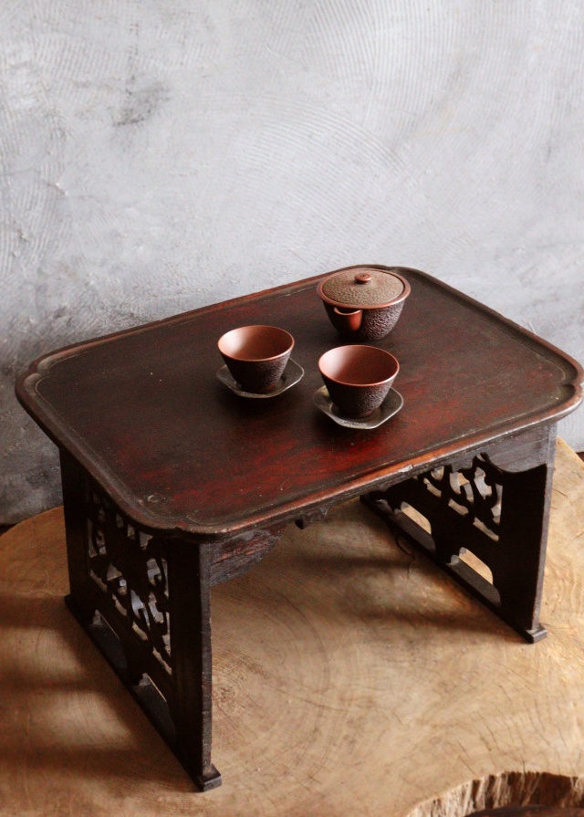 李朝朝鮮王朝時代祭祀の器木皿1点③ アンティーク韓国骨董古道具