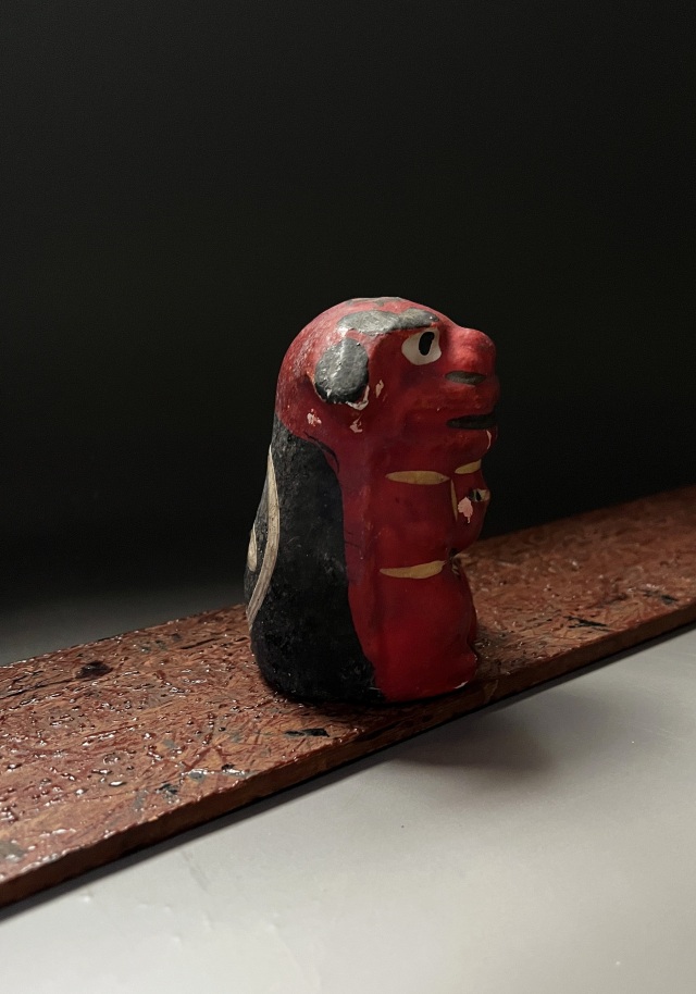 時代物！ 陶器製 獅子の形状 郷土玩具 約10cm