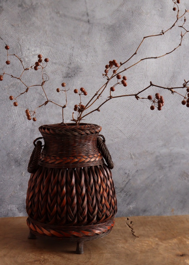 花籠 竹籠 竹籠花入 カゴ 民藝 民芸 古道具 Antique Sam's Collection