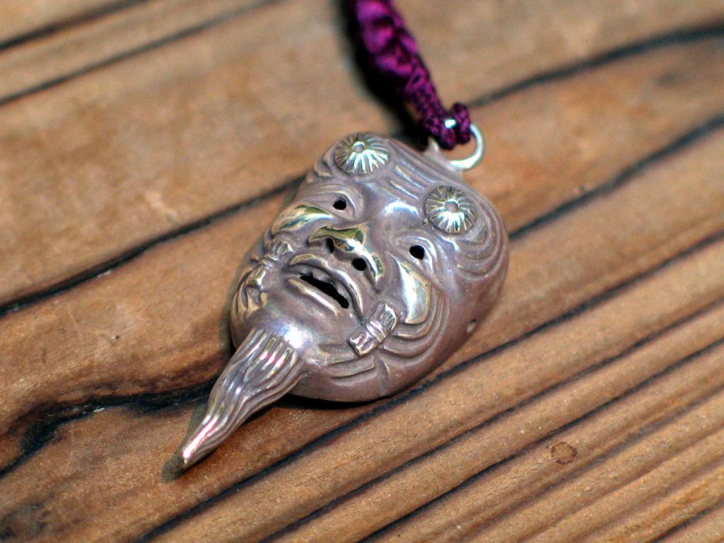 男性向け根付 翁 / Netsuke for men Okina” (“Old Man”) | 清課堂 / 錫