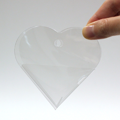 ハート型カートン 透明 93×93×15: 中箱・カートン｜包装資材・梱包資材