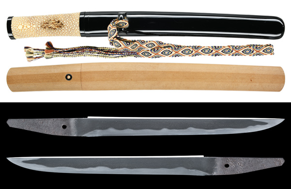 武具 刀装具 銅地 七宝三葉葵紋鍔 一對 桐箱付 C R7357 【公式通販】