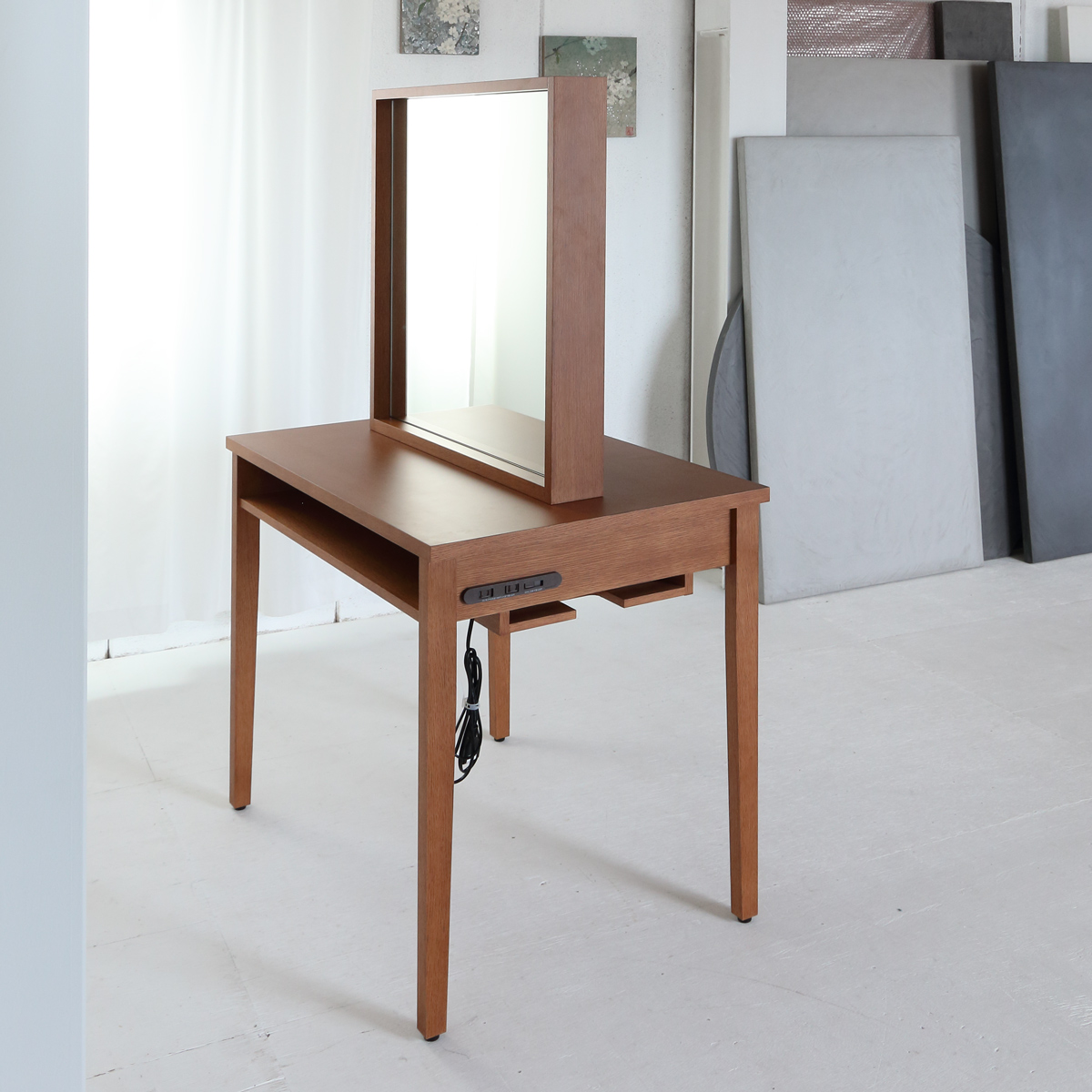 TOUGH DESIGN PRODUCT 天然木 両面ドレッサー 美容室ミラー