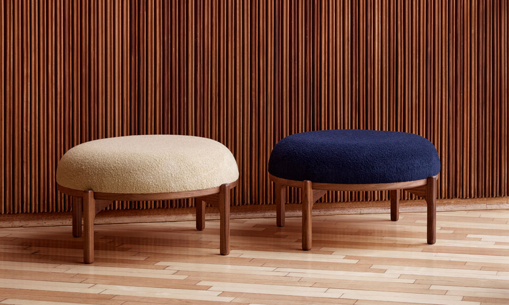 シュナ】Ritzwell C-LINE スツール ウォルナット C-LINE（シーライン