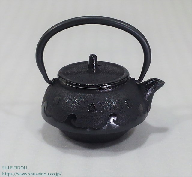 南部鉄器 急須 南部型波千鳥