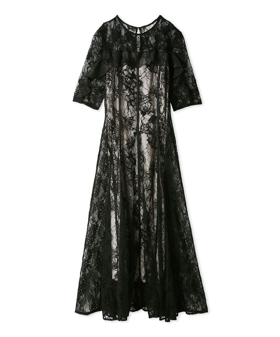 1サイズ】リーフレースパイピングドレス FRAY I.D（フレイアイディー