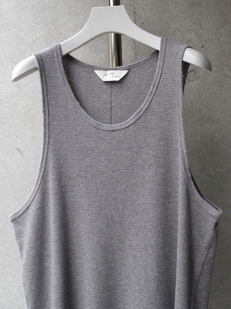 トップス 25SS ANCELLM / DAMAGE WAFFLE TANK TOP 2025SS】 ANCELLM