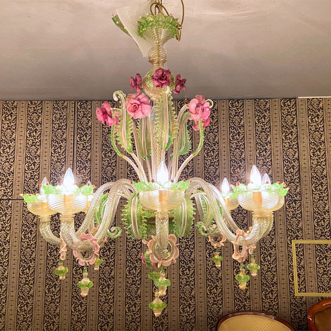 輸入照明 MAZZUCCATO ベネチアンガラス シャンデリア8灯 (851)CH112-8