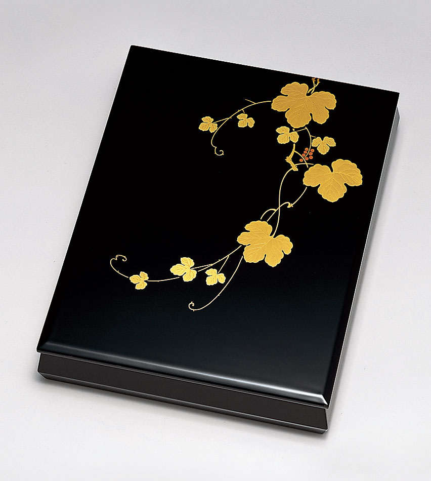 文庫・文筥お筥-【手描き蒔絵・磨き蒔絵】つた 文筥［1個］ | 越前漆器