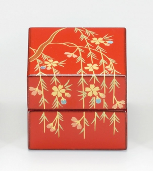 膳お盆・お膳-越前塗 桐 尺3両面半月膳［5枚］ | 越前漆器粂治郎