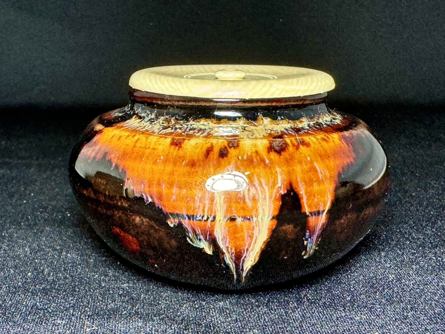 ショップ 茶道具 桶谷定一作 灰被 天目茶碗 仕覆付 共布共箱 C 9487