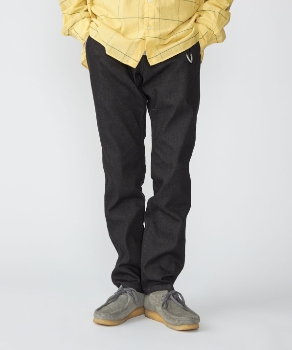 デニムライク チノパンツ（ワイド／ストレート）」系 Lサイズ デニム