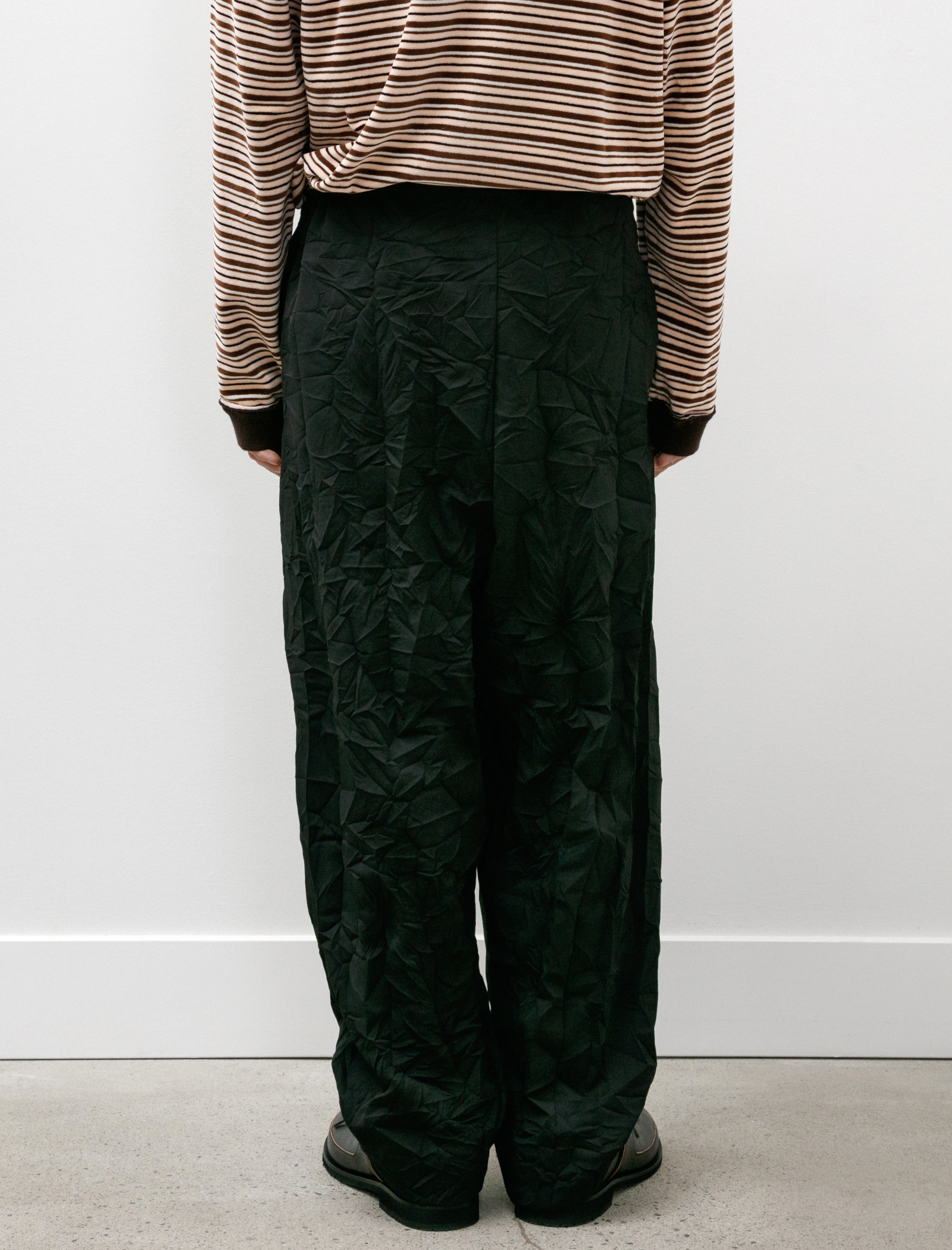 Camiel Fortgens Simple Pants Wrinkled Twill Black – Neighbour