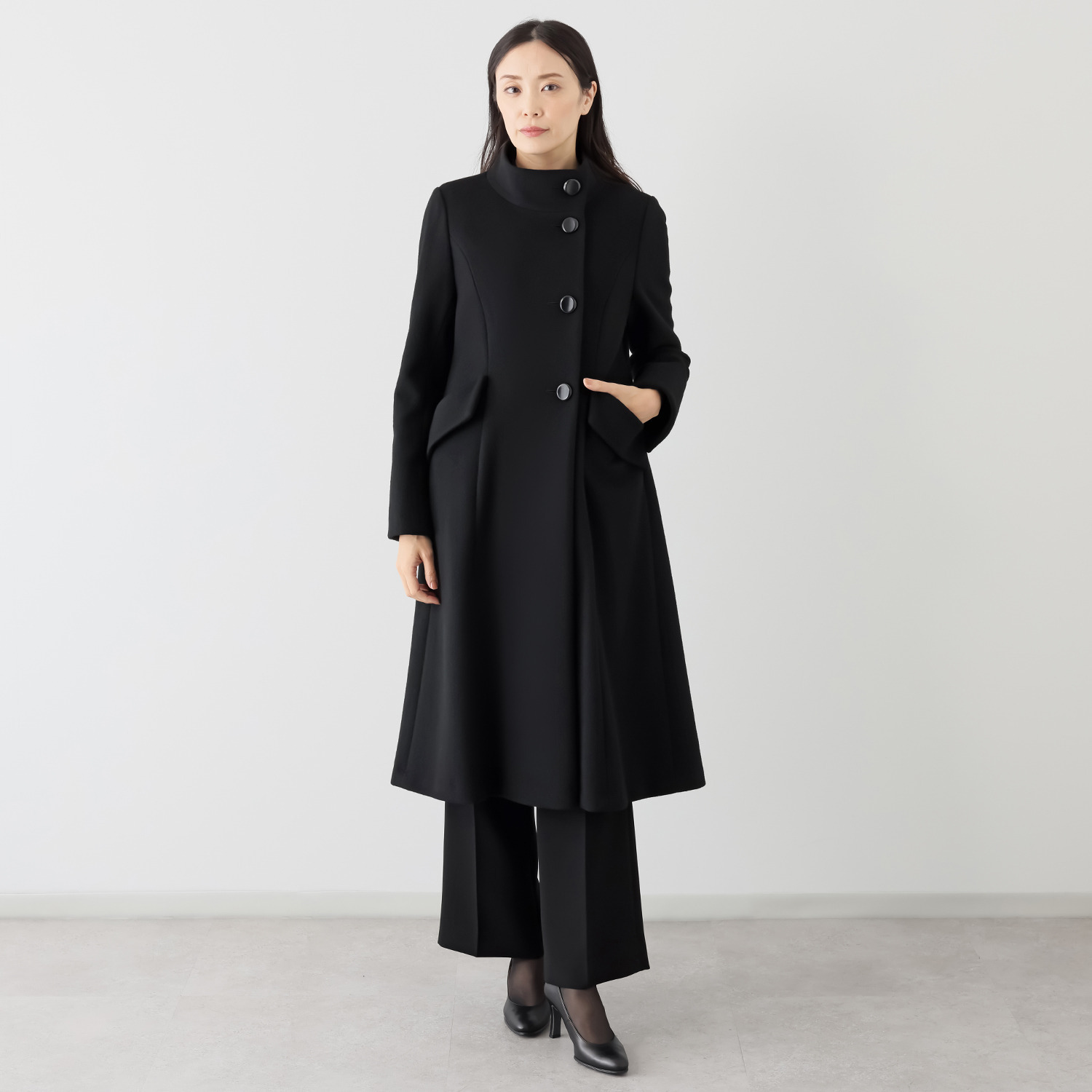 マダムヒロコ バイ ニュイ ブラックフォーマル 尾州産生地使用 ウール