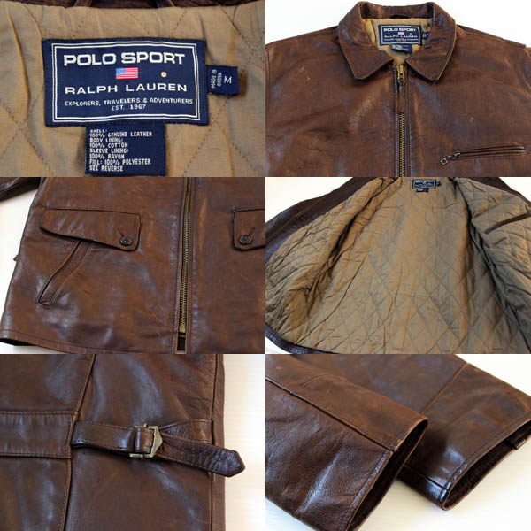90s POLO SPORTポロ スポーツ ラルフローレン レザー スポーツ