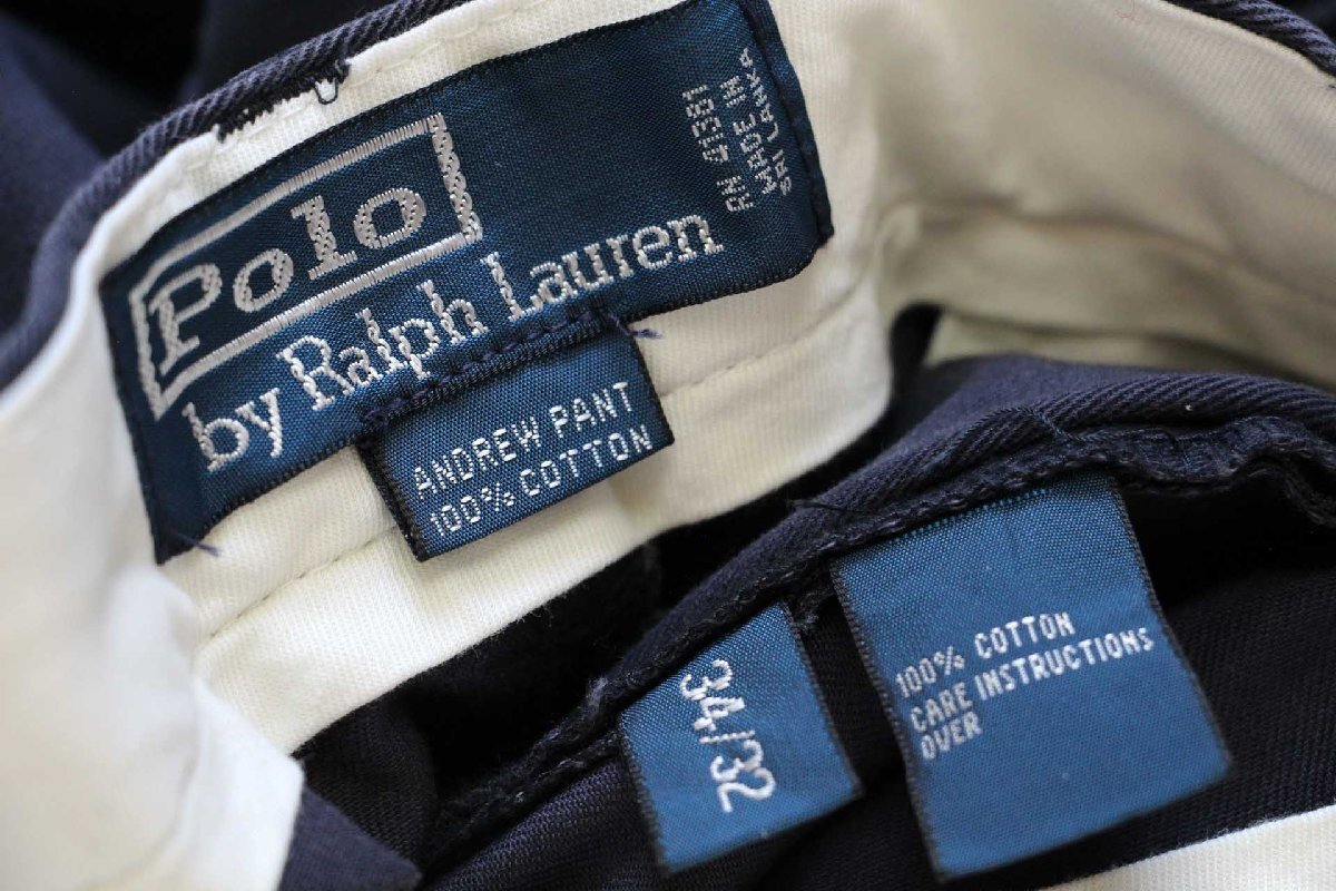 00s ポロ ラルフローレン ANDREW PANT ツータック コットン チノパン