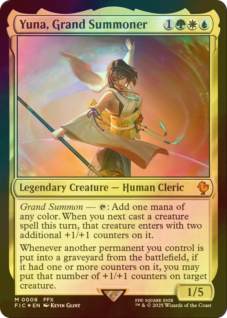 ラスト一枚(208)□ボーダーレス□大召喚士、ユウナ 日本語 FIC 大召喚