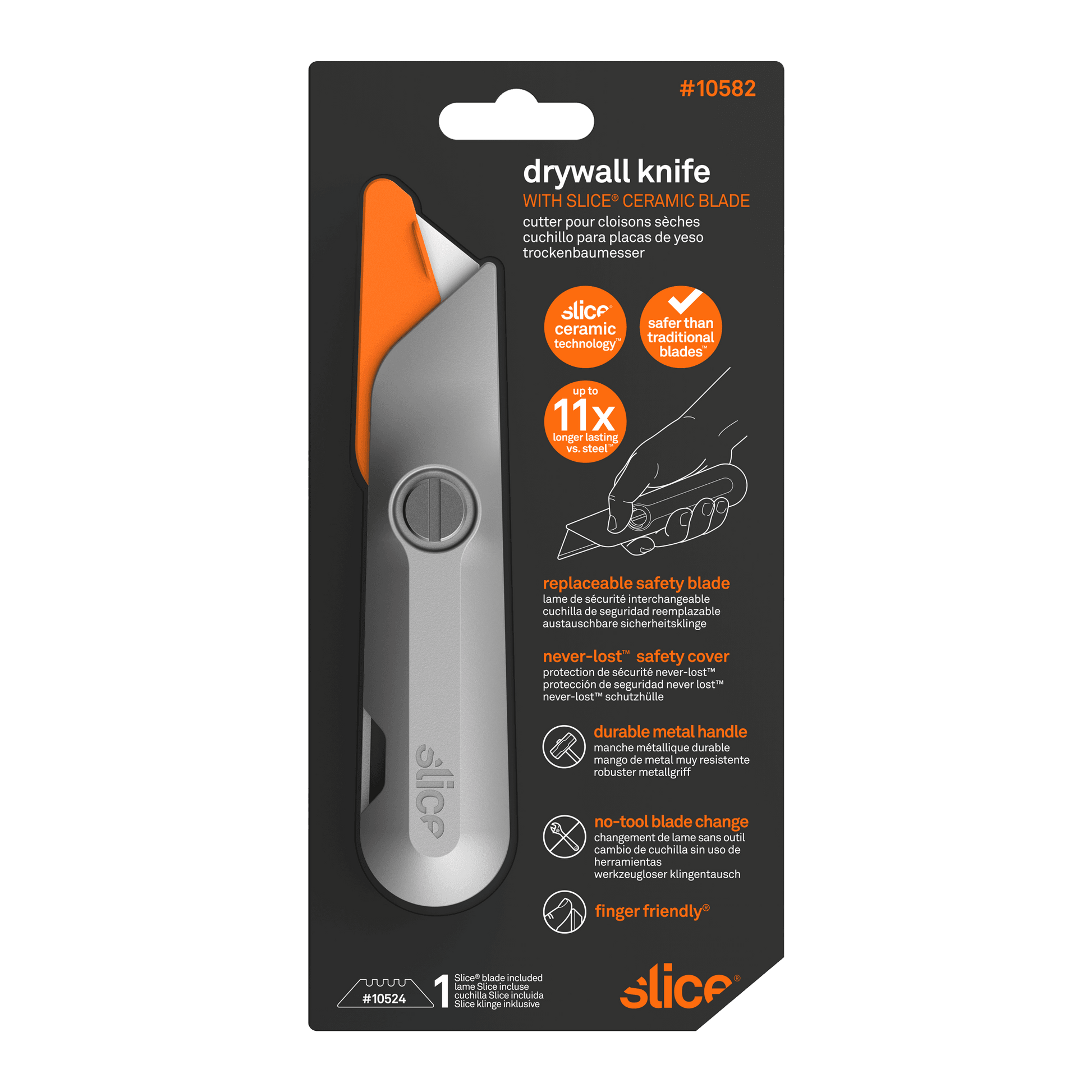 コンパクト メタルハンドルユーティリティナイフ（安全カバーNever