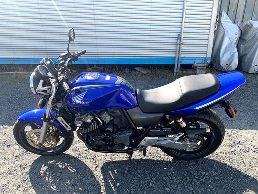 HONDA cb400sf nc39バイクタンク 青
