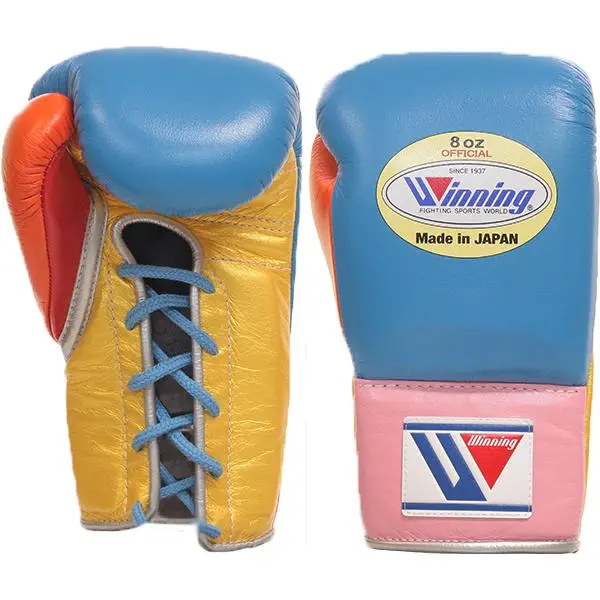 ベン様 新品即日発送 ウイニング 8オンスグローブ ブルー 牛皮革製