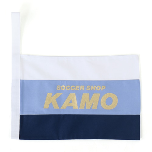 KAMOオリジナル シューズケース 白×水×紺×金／サッカーショップKAMO