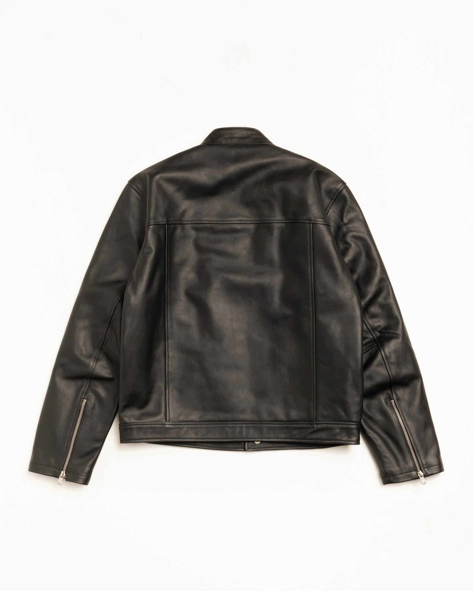 Cafe Racer Leather Jacket – Black | Outerwear | Stüssy
