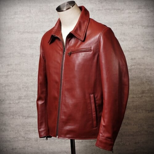 未使用級✨】daboro シングルライダース レザージャケット 羊革 赤 XL