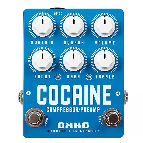 Okko Cocaine Compressor, sustain & noise gate effect pedal