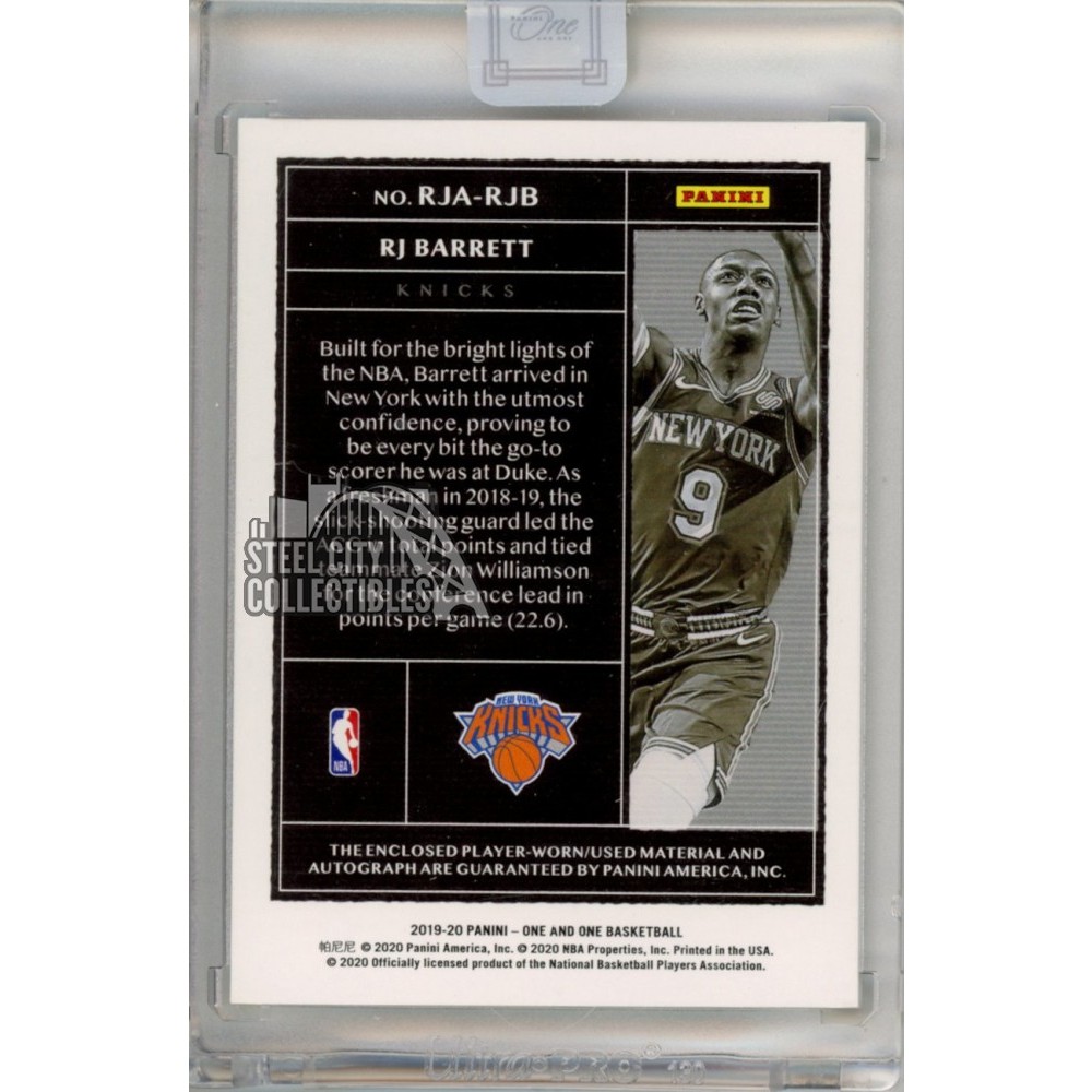 RJ Barrett 直筆サイン 2019 Panini flawless Basketball Rj Barrett
