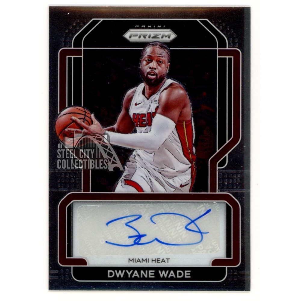 Dwyane Wade 2021-22 Panini Prizm Basketball Autograph Card #SG-DWD
