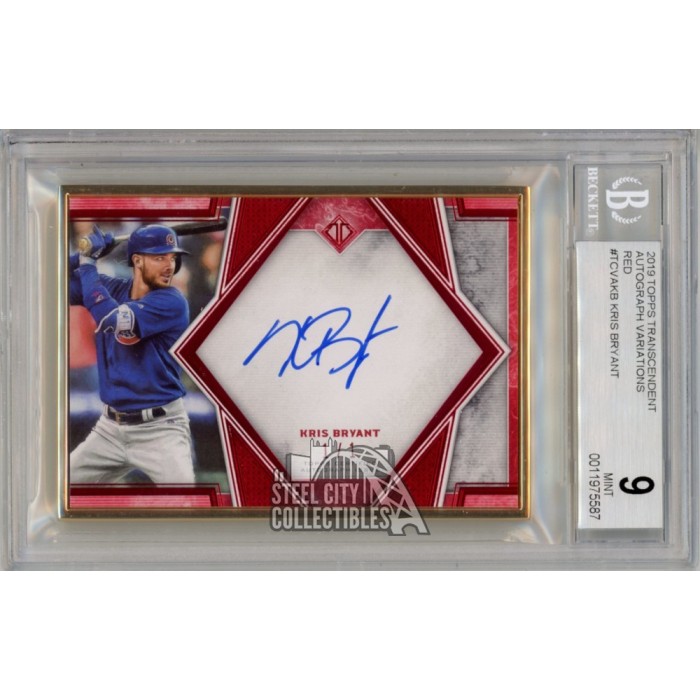 Kris Bryant 2019 Topps Transcendent Red Autograph Card #TCVA-KB 1