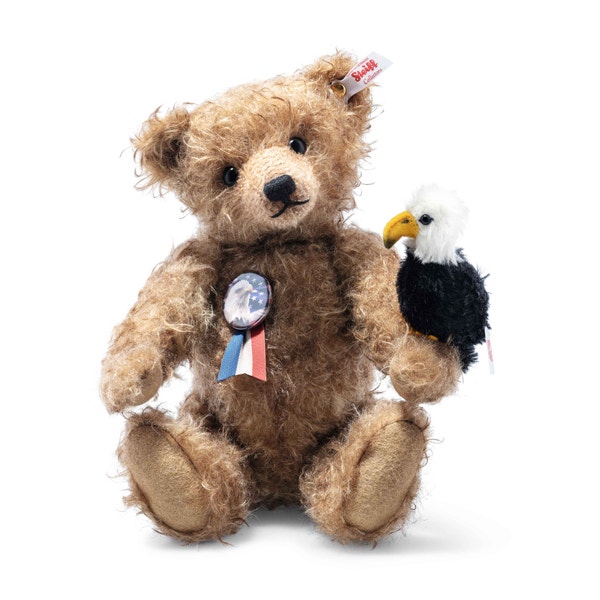 Great American Spirit Teddy Bear with Eagle, 12 in, brown - Steiff.com