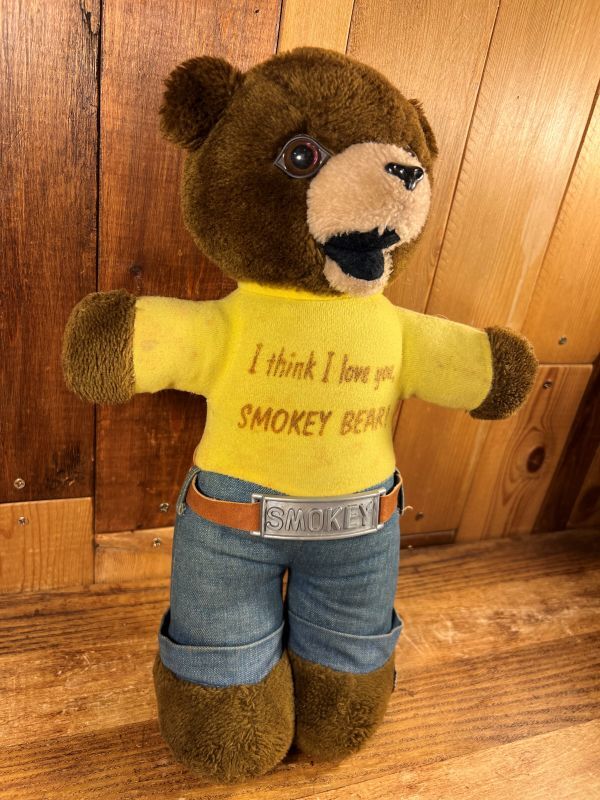 タグ付☆ビンテージ 1970's DAKINスモーキーベア フィギュアソフビ人形