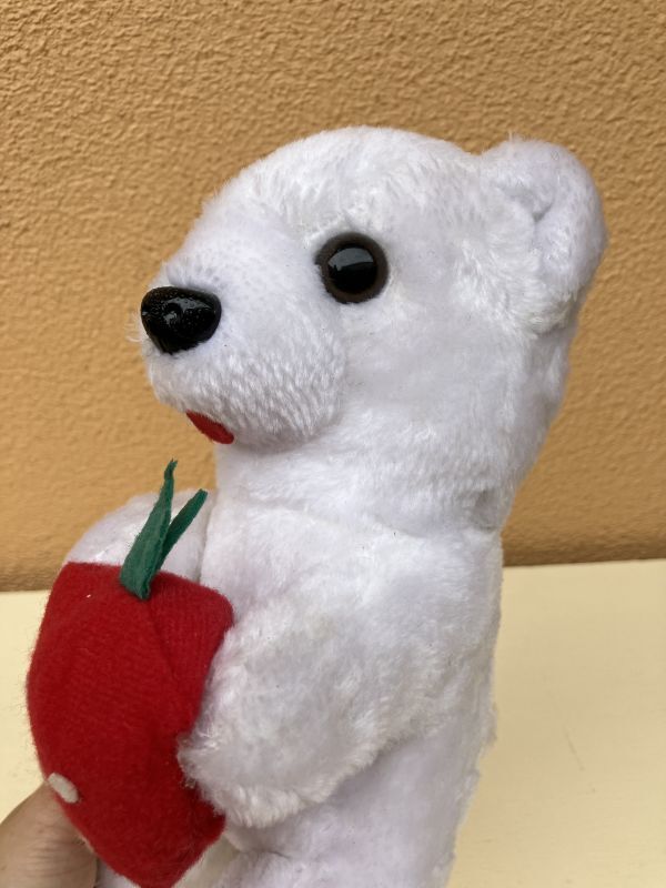 SANTA BEAR シロクマ 白熊 ぬいぐるみ 赤衣装 ヴィンテージ 非売品