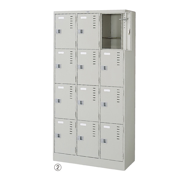 スチール製ロッカー ニューグレー 3列 幅90×高さ179cm 9人用