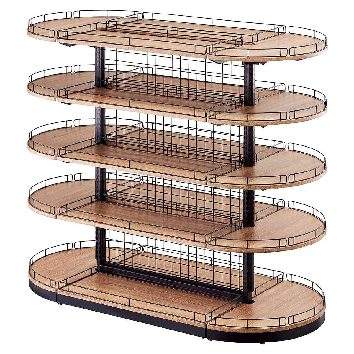 Rエンド用欄干付き木棚セット〔ストエキオリジナル〕 奥行30cm