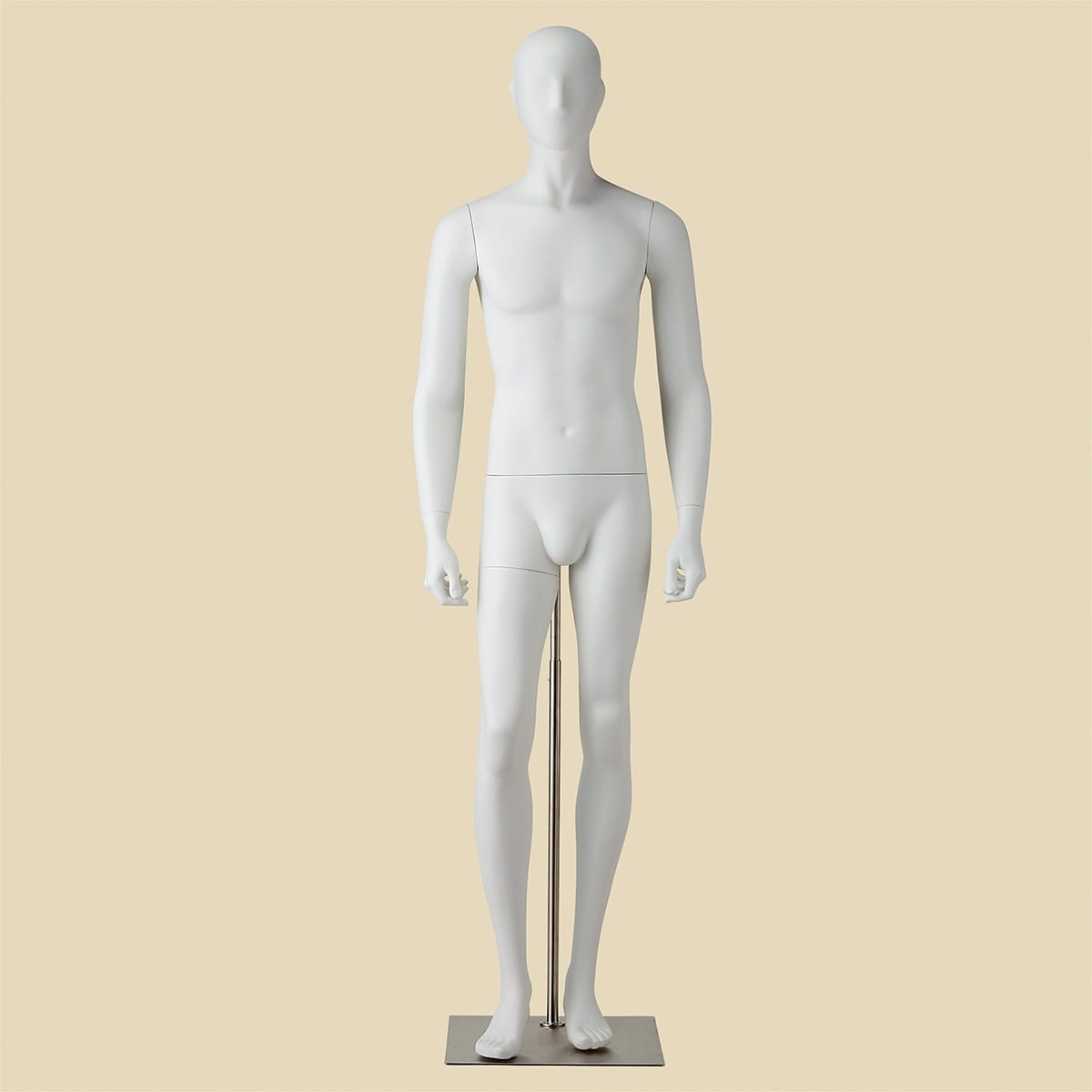 ディスプレイ用紳士マネキン腰受けメンズ直立FRP衣装展示店舗手作り