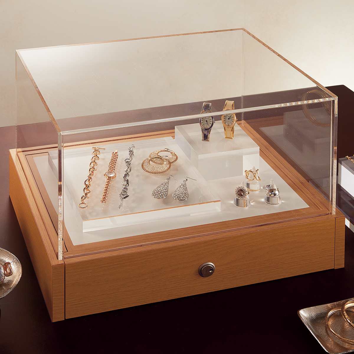 鍵付きアクリルショーケース(引き戸式)