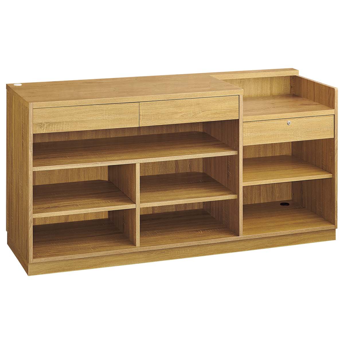 レジカウンター 切り欠きタイプ 幅180cm ラスティック柄〔ストエキ