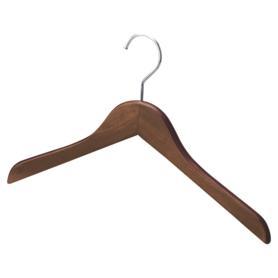 100本】木製ハンガー ブラウン平型〔ストエキオリジナル〕