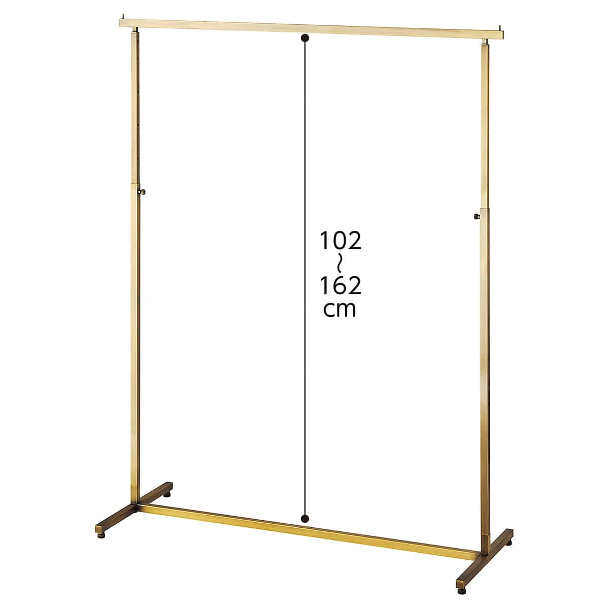 アンティークゴールドハンガーラック 角パイプ〔ストエキオリジナル