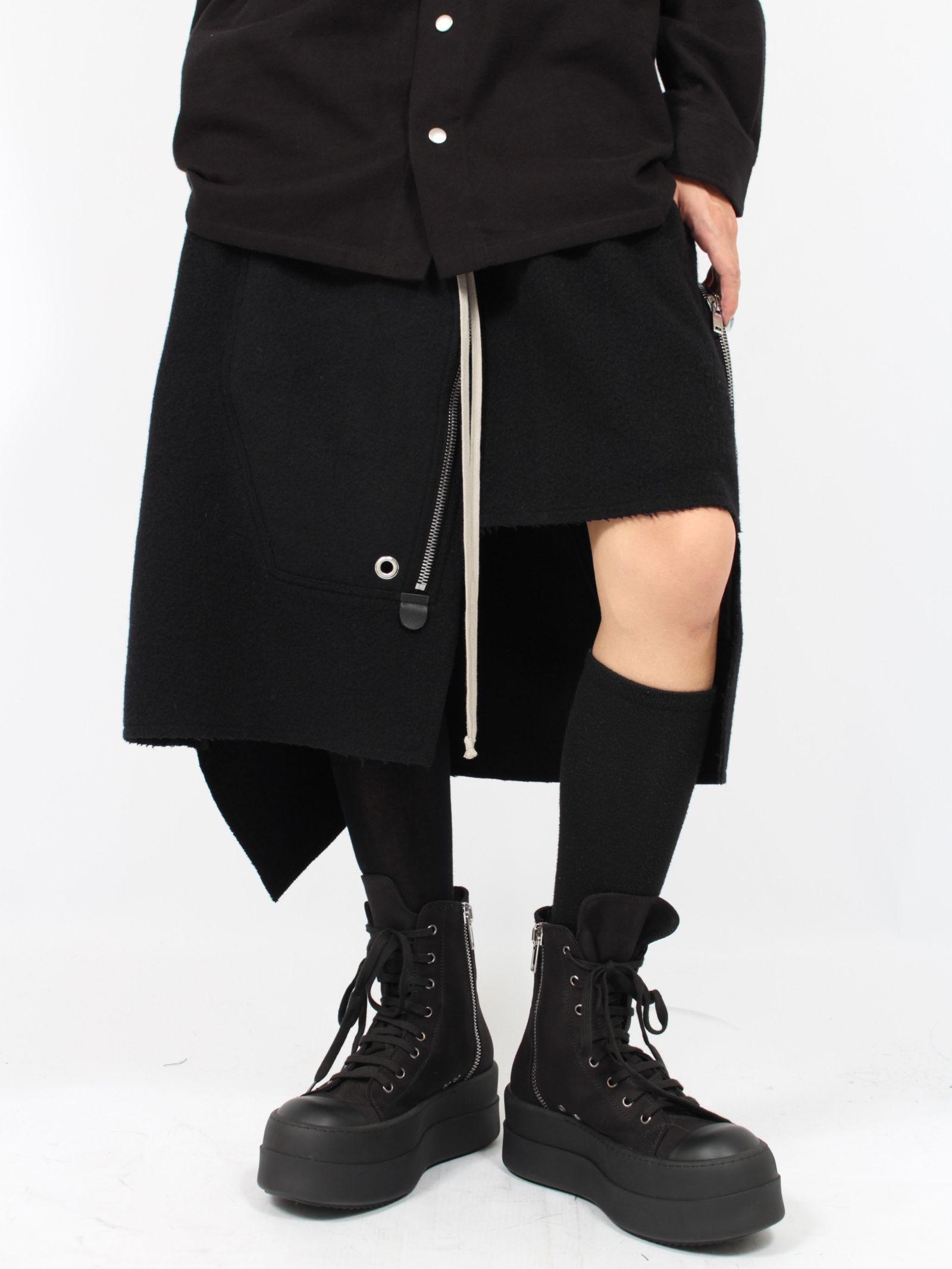 RICK OWENS - 【24AW】ドラッカ スカート / DRACCA SKIRT / ブラック