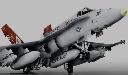 ACADEMY 1/32 SCALE USMC F/A-18A+ 