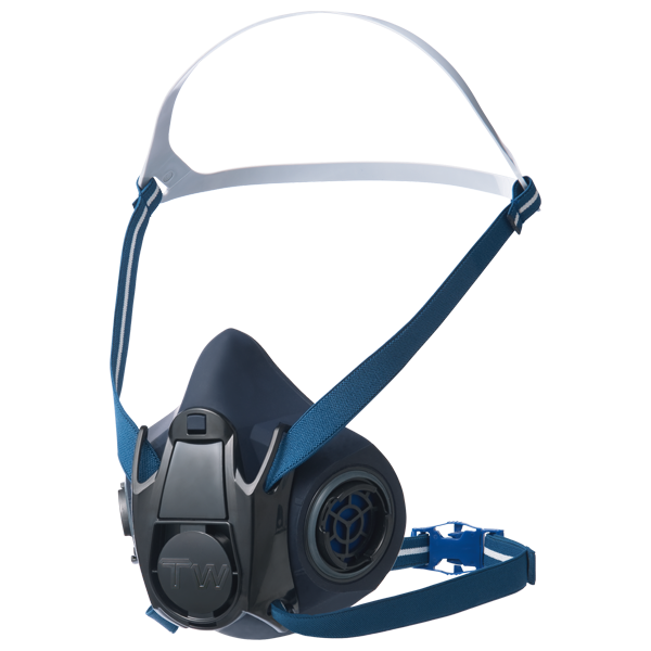 シゲマツ防毒マスク面体吸収缶4個塗装、農薬散布